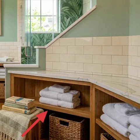 Woven baskets for under-bench storage