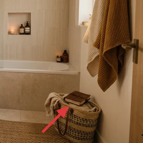 Woven storage basket (right side)