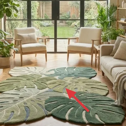 large sage leaf area rug (8×10)