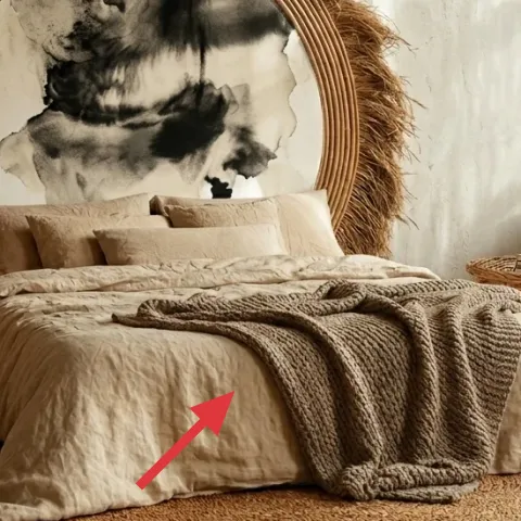 duvet cover on bed
