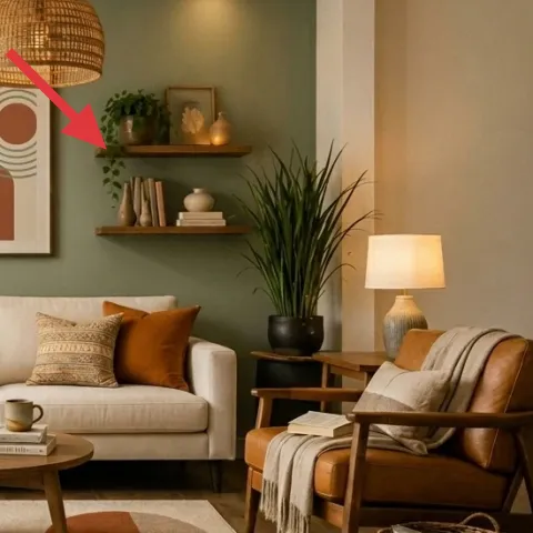 wood shelf styling cluster (right shelf)