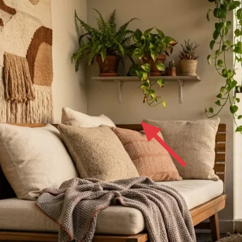 stack of throw pillows