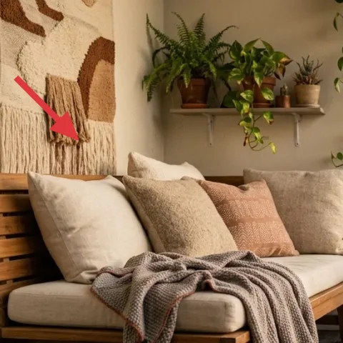 woven wall hanging tapestry with fringe