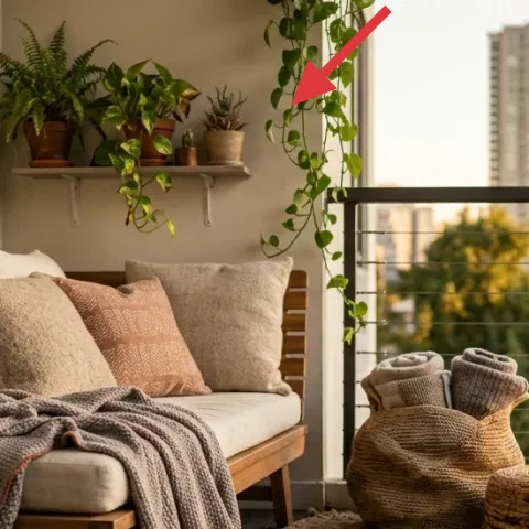 small potted plants on wall shelf