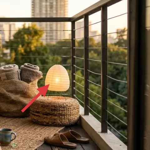 plug-in table lamp with fabric shade