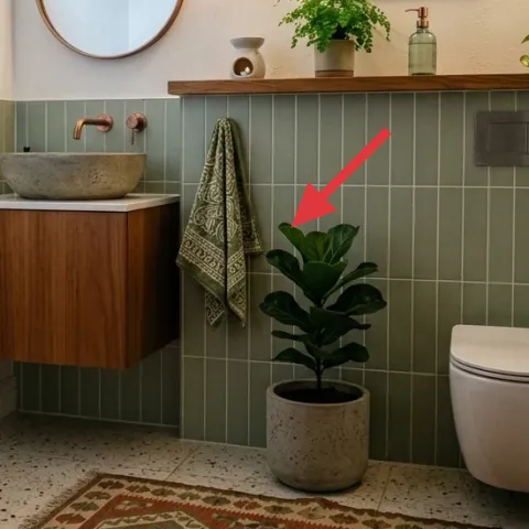 hanging patterned towel