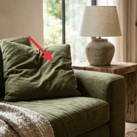 Olive throw pillow