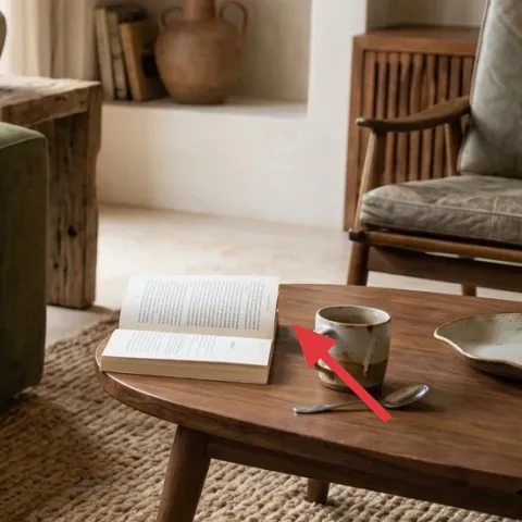 Wooden coffee table