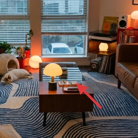 dark wood coffee table