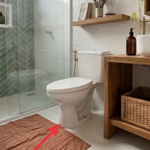 Brown terracotta bath mat