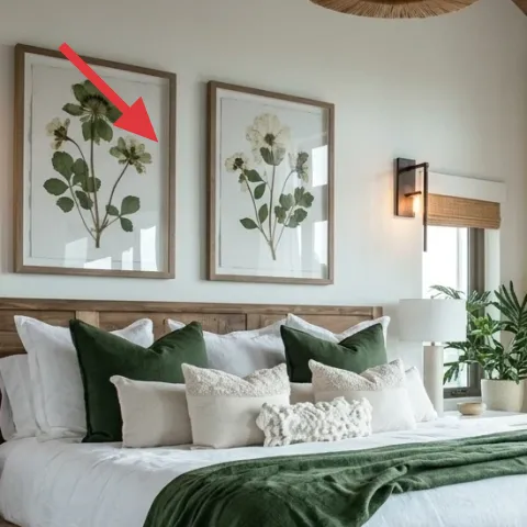 Framed botanical print (left)