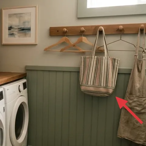 towel hanging on hooks