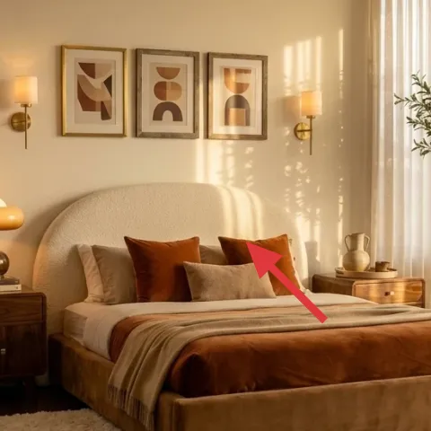 rust and cream throw pillows