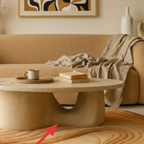ochre striped area rug