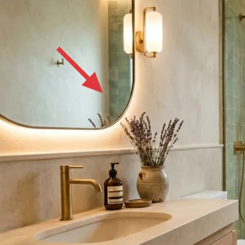 arched wall mirror with brass frame