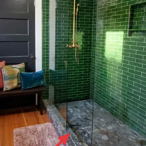 Pink bath rug