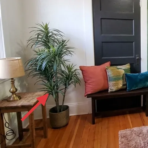 Wood side table