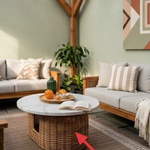 Patterned area rug 5×7