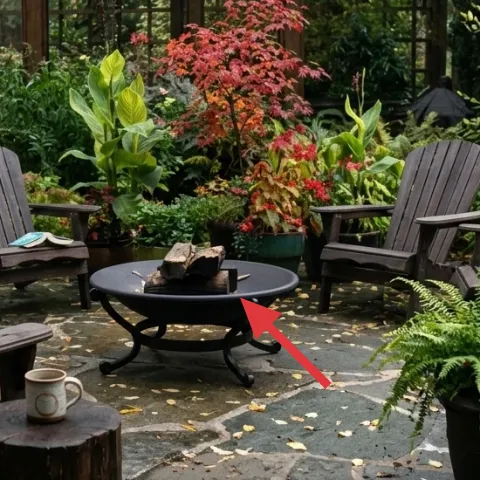 round fire pit table