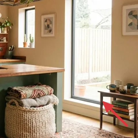 Small side table with coffee books