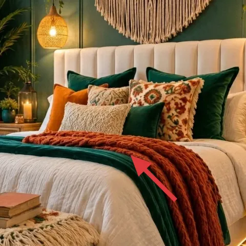 white quilted bed cover