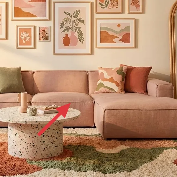 Round stone coffee table