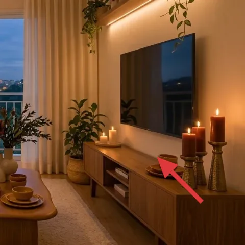 Candles on console