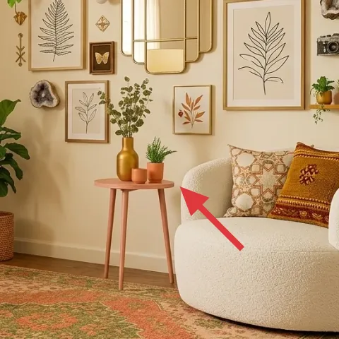 Small round side table