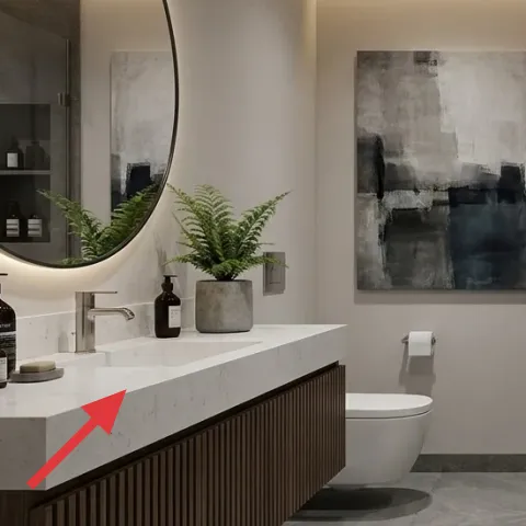 soap pump bottles on bathroom counter