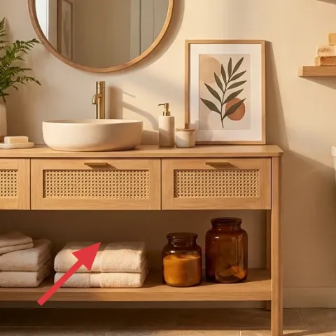 stacked bath towels