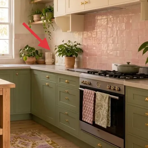 Potted plant on the counter