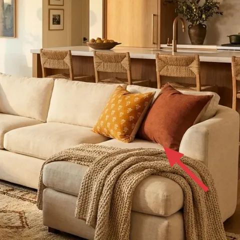 dyed pillow covers (terracotta + ochre mix)