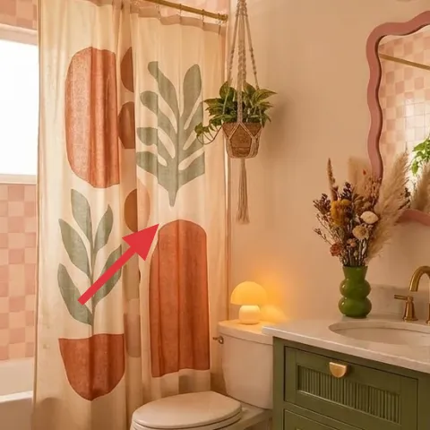patterned shower curtain