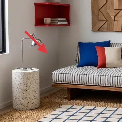 chrome floor lamp with white shade