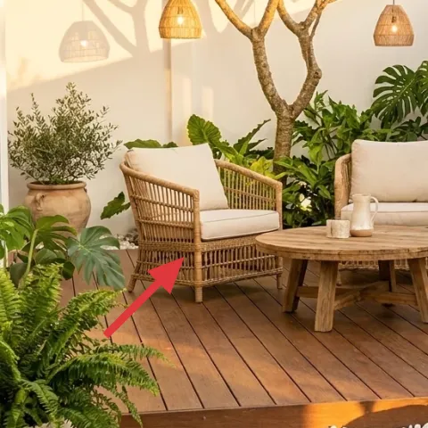 wicker armchair