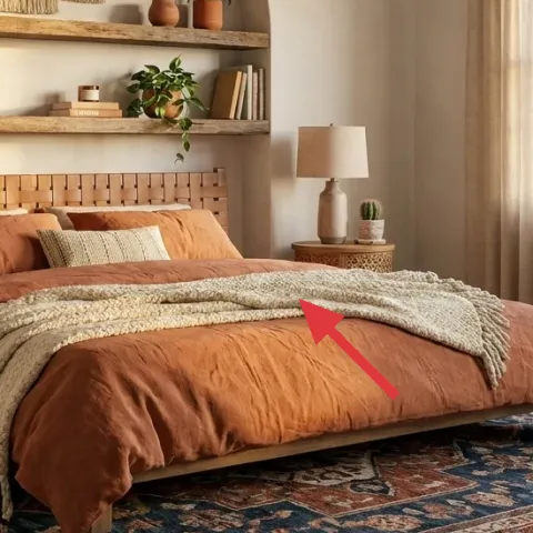 cream knit throw blanket