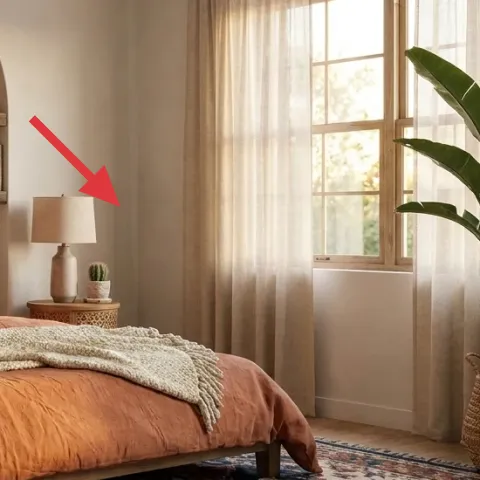 table lamp with off-white shade