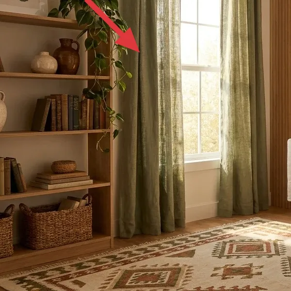 Potted plant on shelf