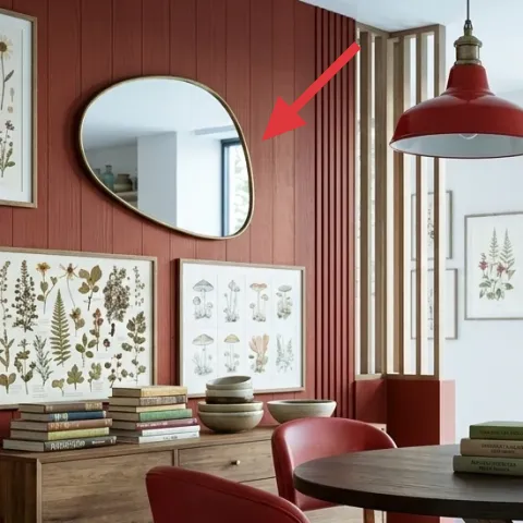 Round wall mirror