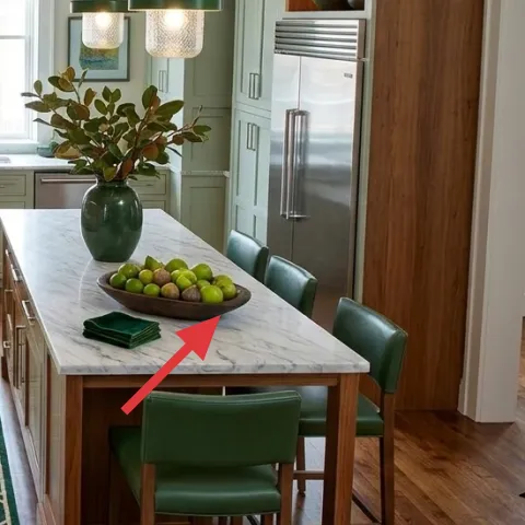 green napkin/towel folded on dining table