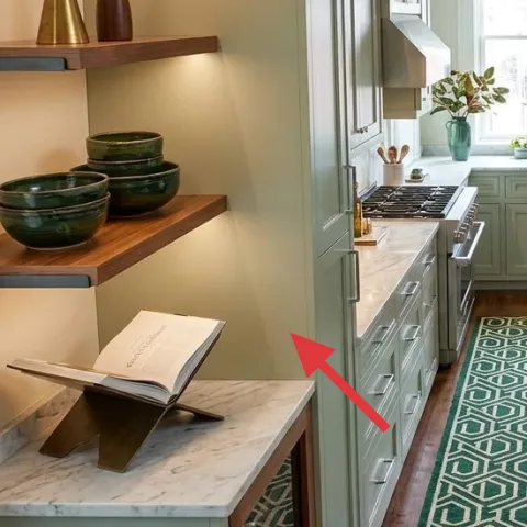 decorative book on the shelf ledge