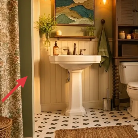 green floral curtain panels