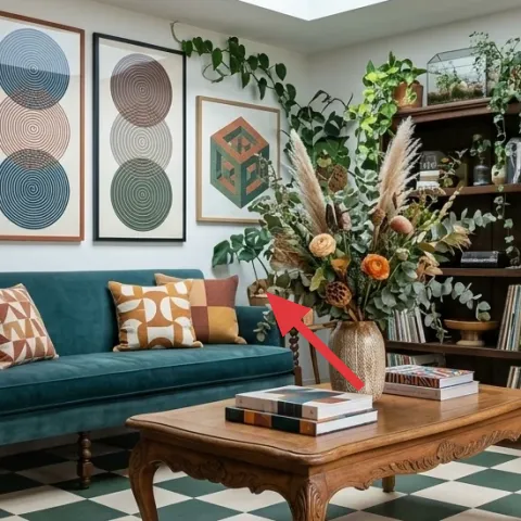 decorative throw pillow on teal sofa