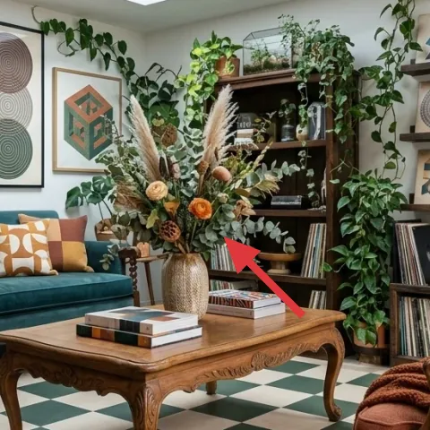 decorative ceramic vase on coffee table