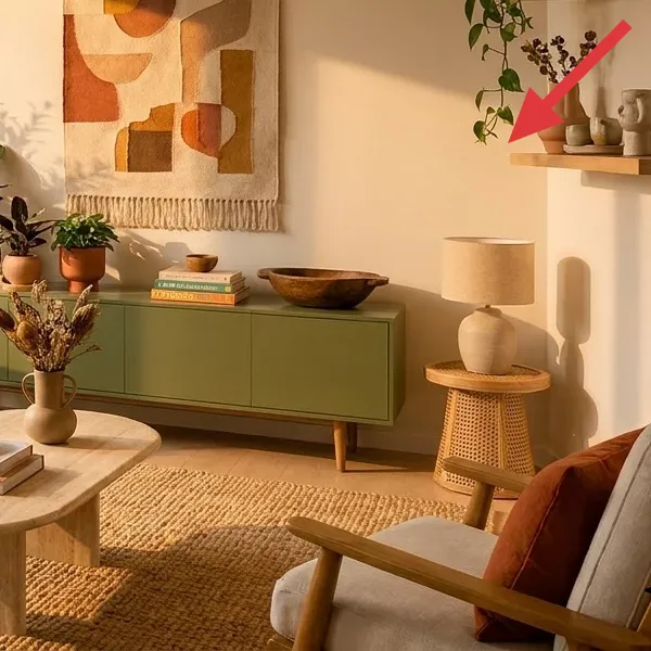 ceramic vases on the green console