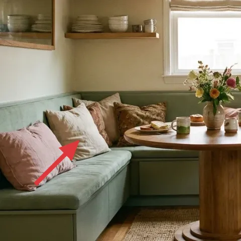 Throw pillow cover in soft blush
