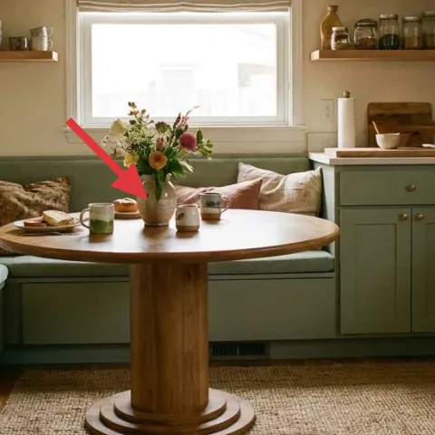 Ceramic tray on the table