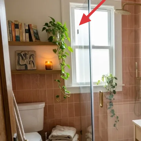 tall potted plant on a shelf