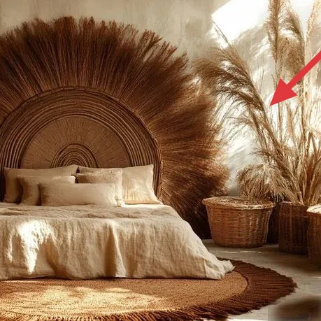 pampas grass bundles in baskets