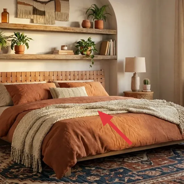 Rust brown duvet